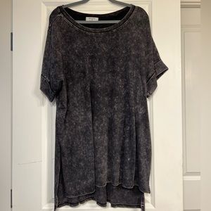 Acid wash short sleeve